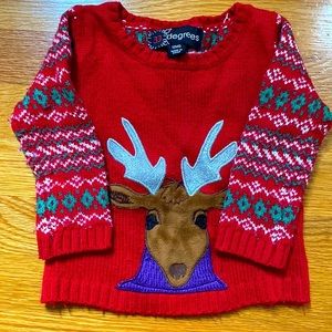 Reindeer Christmas sweater size 12 mos
